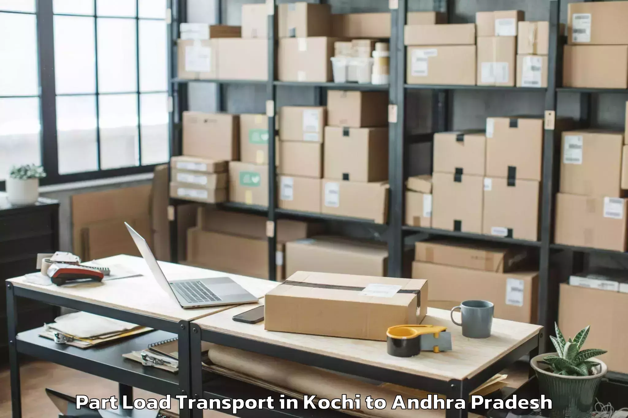 Book Kochi to Dr Ntr University Of Health Sc Part Load Transport